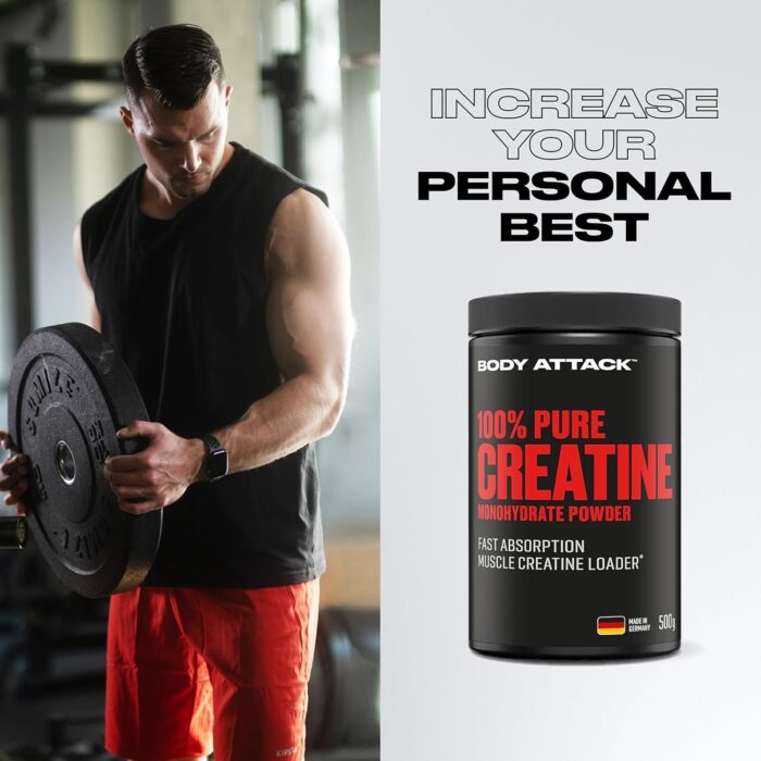 BODY ATTACK 100% Pure Creatine - 500g - Natural - Image 7