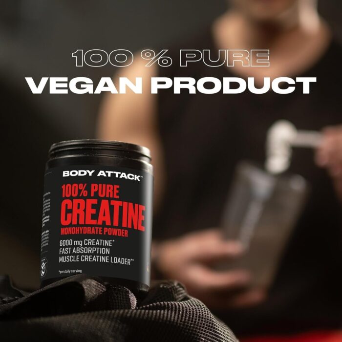 BODY ATTACK 100% Pure Creatine - 500g - Natural - Image 6