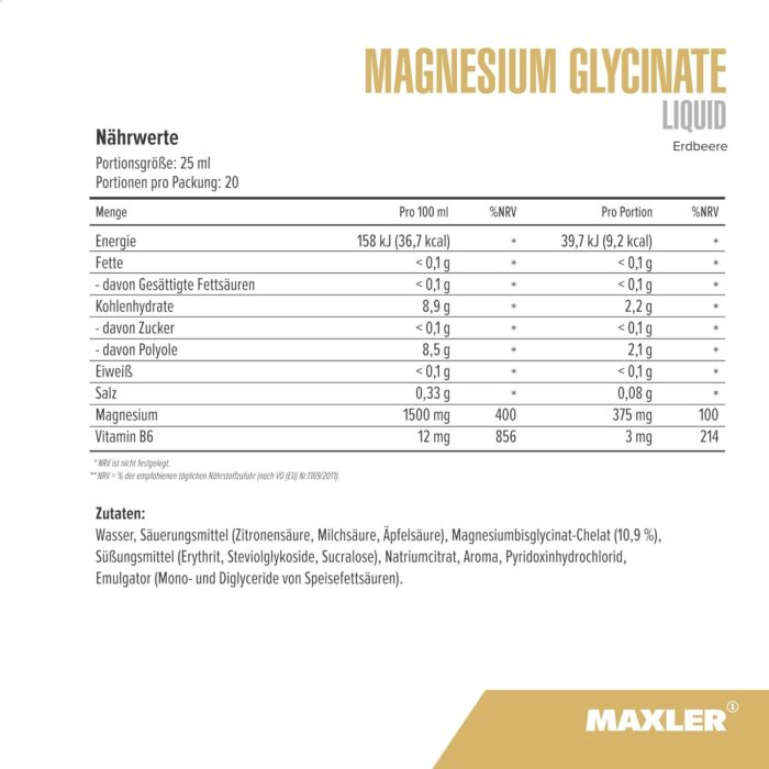 Maxler Magnesium Glycinate Liquid 14 x 25 ml box - Image 4