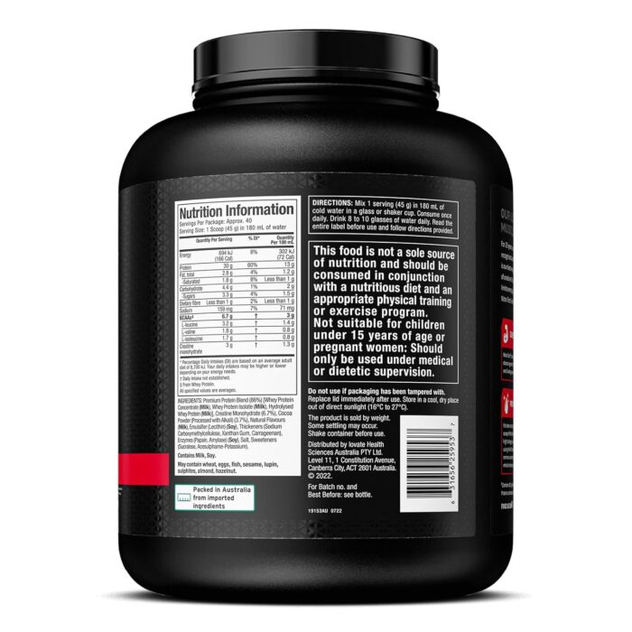 Muscletech Nitro Tech Whey Protein - 1810g - Image 3