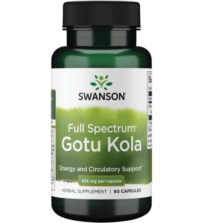Swanson, Gotu Kola, 435 Mg, 60 Capsules