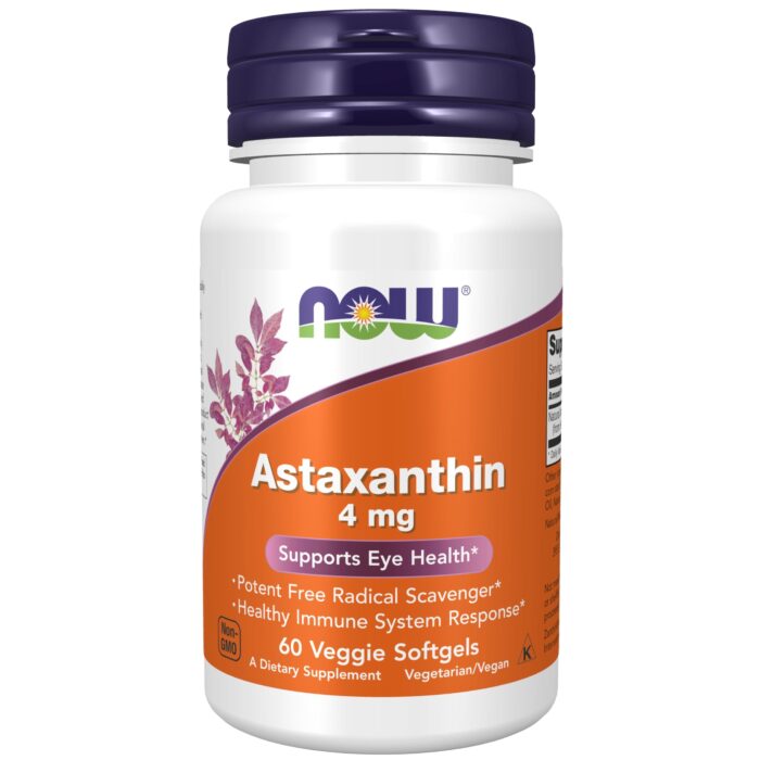 NOW Foods Astaxanthin, 4mg - 60 veggie softgels