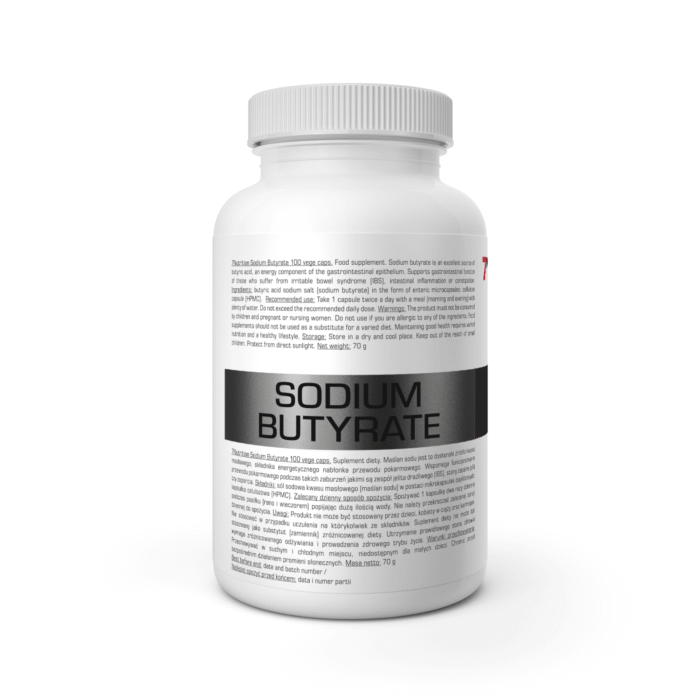 7Nutrition Sodium Butyrate 580 mg - 100 vcaps - Image 3