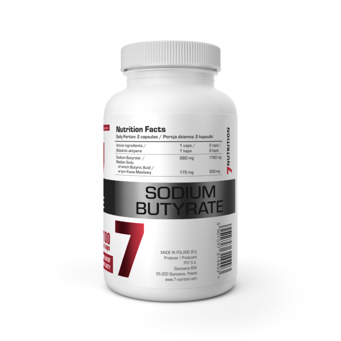 7Nutrition Sodium Butyrate 580 mg - 100 vcaps - Image 2