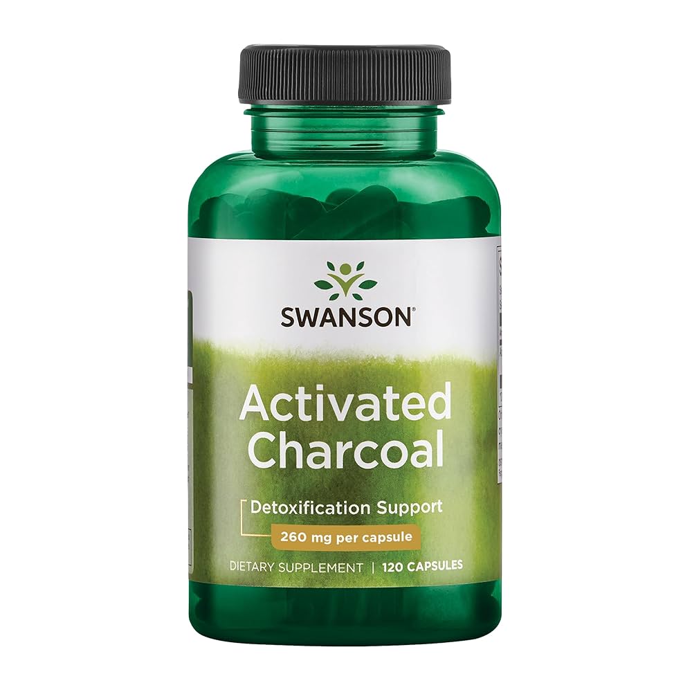 Swanson Activated Charcoal, 260mg - 120 caps